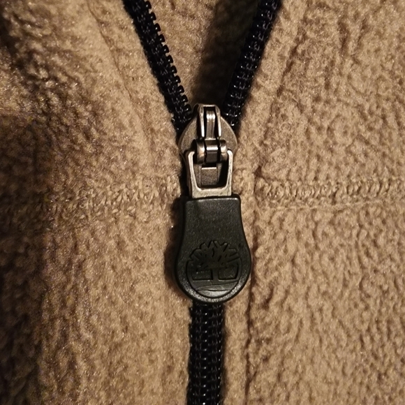 Timberland Polartec Full Zip Beige Fleece Jacket With Zipped Pockets Size XS - Picture 3 of 10